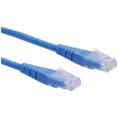 Immagine di Roline 21.15.1534 RJ45 cavo di rete, patch CAT 6 U/UTP 1.00 m Blu non schermato 1 pz.