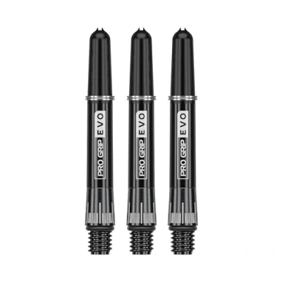Immagine di Target Darts Raymond Van Barneveld PRO Grip Evo Chrono Titanium Shafts, Set of 3 Accessori Professionali per Freccette, di astine Confezione da Lunghezza: Corto (37,7 mm)