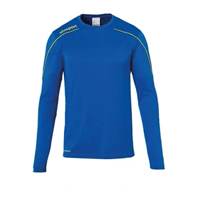 Immagine di uhlsport Stream 22 Maglia a Maniche Lunghe da Uomo, Maglietta, 100347814, Azzurro/Giallo Lime, XL
