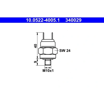 Immagine di ATE 10.0522 4005.1 Interruttore a pressione, Idraulica freno BMW: 8