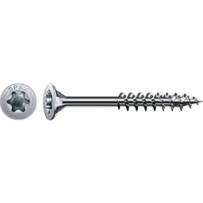 Immagine di Spax T STAR plus 0/1050/1/ 4,5/35/02 Vite universale con testa svasata, 4CUT, filettatura parziale, lucida zincata tramite galvanizzazione, Zincato, 4,5 x 35 mm