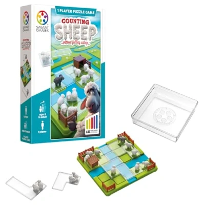 Immagine di Smart Games SG 452 gioco educativo per contare le pecore, di logica e pensiero multi livello, 1 giocatore, formato da viaggio, multilingue,