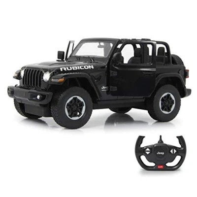 Immagine di JAMARA 405180 Jeep Wrangler JL 1:14 2,4 GHz, porta manuale con licenza ufficiale, fino a 1 ora di guida, circa 11 km/h, dettagli perfettamente riprodotti e interni dettagliati, luce LED