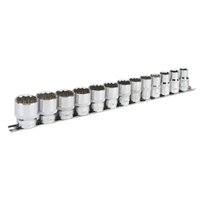 Immagine di Sealey Socket Set 13Pc 1/2&quot; Sq Drive 12Pt Walldrive Imperial