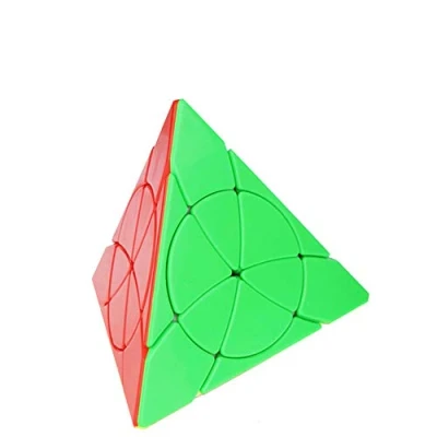 Immagine di OJIN YongJun YJ Petalo Pyraminx cubo Piramide Triangolo Tetraedro a quattro assi Velocità Puzzle Smooth Turning Cube Toy con un treppiede (Senza Adesivo)
