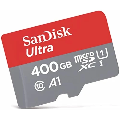 Immagine di SanDisk Ultra Scheda di Memoria MicroSDXC e Adattatore, con A1 App Performance, Velocità Fino a 100 MB/Sec, Classe 10, U1, Single Pack, 400 GB