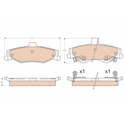 Immagine di TRW GDB3570 Kit pastiglie freno con segnalatore acustico usura