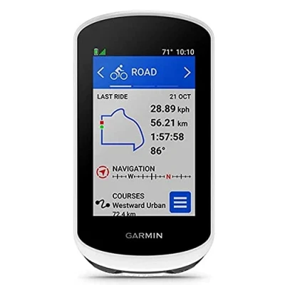 Immagine di Garmin Computer da bicicletta Edge Explore 2, 3 pollici, con GPS intuitivo, funzioni VO2, record personali, unisex per adulti, bianco, unico