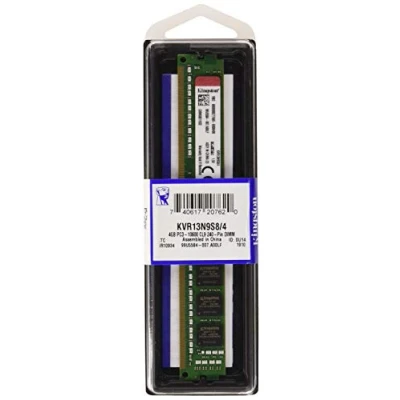 Immagine di Kingston KVR13N9S8/4 Memoria RAM da 4 GB, 1333 MHz, DDR3, Non ECC CL9 DIMM, 240 pin, 1.5 V