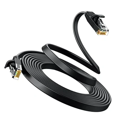 Immagine di UGREEN 10 Metri Cavo Ethernet Piatto, LAN ad Alta Velocità, Rete Flat, Compatibile con Cat 6 5 5e