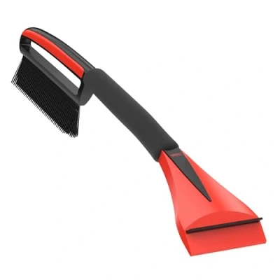 Immagine di AUPROTEC Spazzola da Neve con Raschietto Ghiaccio 2in1 Manico Morbido Comodo Antiscivolo ASE 1 Nero Rosso