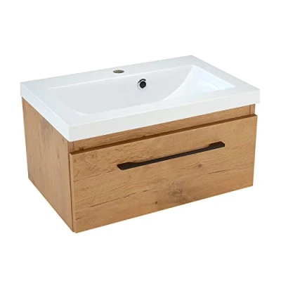 Immagine di paplinskimoebel Mobile da bagno Armadio lavabo + in ghisa minerale 60 x 39 32 cm con mobiletto Armadietto