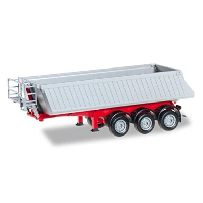 Immagine di herpa 076548 002 Semirimorchio Ribaltabile Schmitz, Colore Rosso, Small,