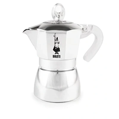 Immagine di Bialetti Caffettiera Dama Pure Ice, 3 Tazze, Non Adatta a Induzione, Tazze (159ml), Alluminio