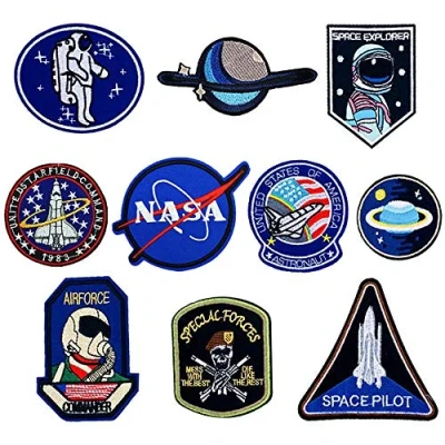 Immagine di LAKIND 10PCS NASA Patch Toppa Ricamata da Applicare con Ferro Stiro o Cucitura Esploratore Spaziale (10pcs)