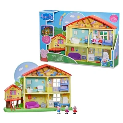 Immagine di Peppa Pig Peppa’s Adventures Peppa&#039;s Playtime to Bedtime House Pre school Toy, Speech, Light and Sounds, Ages 3 Up , Red