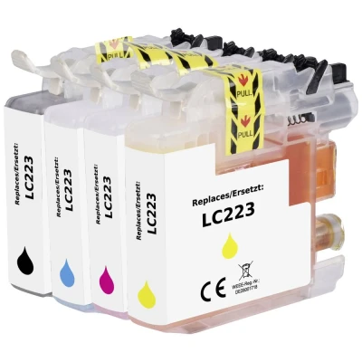 Immagine di Cartuccia Renkforce Compatibile sostituisce Brother LC 223BK, 223C, 223M, LC223Y Imballo multiplo Nero, Ciano, Magenta, Giallo RF 5655920