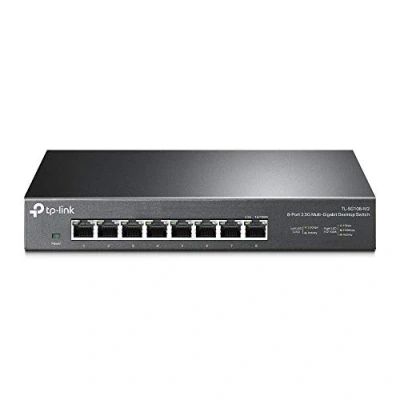Immagine di TP Link TL SG108 M2 Switch Ethernet 2.5 Gigabit 5 Porte, Cablaggio Hassle Free, Plug &amp; Play, Funzione Silenziosa, Ideale per Casa, Ufficio, Gaming, Access Point WiFi 6, Montaggio Desktop o a Parete