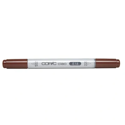 Immagine di Copic Ciao Pennarello Grafico con Doppia Punta, 11 g , Marrone (Bruno/Rossastro), 12 x 150 mm