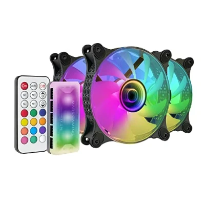 Immagine di MARSGAMING Mars Gaming MF 3DKIT Nero, Kit 3 Ventole ARGB 360 12cm, Specchio Infinito 3D, Sistema Antivibrazioni, Controller ARGB, Telecomando RF, Compatibilità Completa