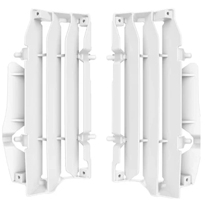 Immagine di POLISPORT 8473600001 Set di griglie per radiatore in polipropilene resistente e durevole senza hardware compatibile con le moto BETA RR colore bianco