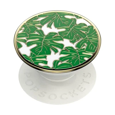 Immagine di PopSockets: PopGrip Supporto e Impugnatura per Telefoni Cellulari Tablet con un Top Intercambiabile Enamel Monstera