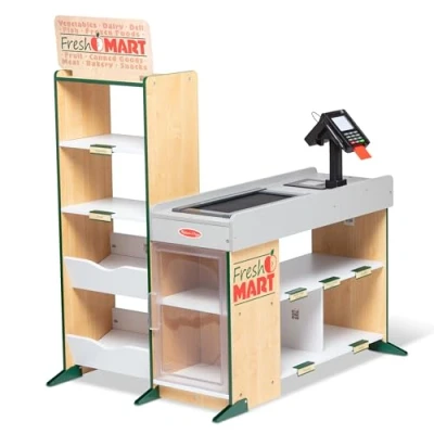 Immagine di Melissa &amp; Doug Registratore di Cassa Giocattolo per Bambini Gioco del Supermercato con Nastro Trasportatore Giochi 3 Anni Regalo Bambina e Bambino dai in Sù
