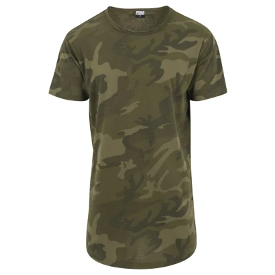 Immagine di Urban Classics CAMO Shaped LONG TEE Tshirt con stampa, Uomo, Taglia: Medium, Olive