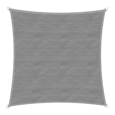 Immagine di Windhager Capri 10756 Tenda Parasole Quadrata, 5 x m (isoscele), Protezione Solare per Giardino e terrazza, Resistente ai Raggi UV alle intemperie, Colore: Grigio