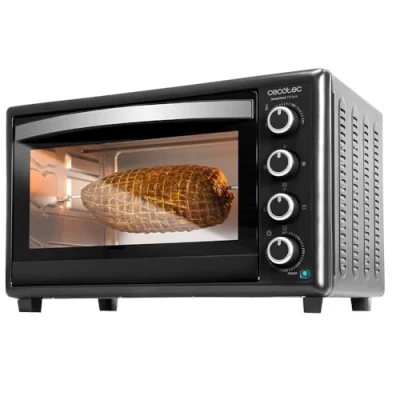 Immagine di Cecotec Forno da tavolo Bake&amp;Toast 4600 Black Gyro, 46 l, 2000 W, 12 funzioni combinabili di calore, include girarrosto, vassoio raccogli briciole.