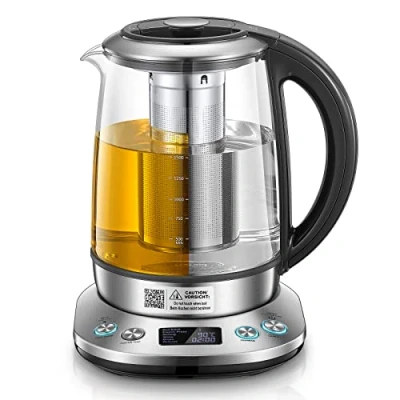 Immagine di FOHERE Bollitore Elettrico con Regolazione Della Temperatura, 6 Preset, Funzione di Mantenimento in Caldo per 2 Ore, 2200W da 1,7 l, Schermo LCD