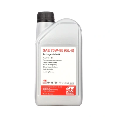 Immagine di FEBI BILSTEIN 48785 Olio cambio assale 1 75W 85 API GL 5 MERCEDES BENZ: Classe C Sedan, T modell, ML, AUDI: A3 Sportback, A4 B8 Avant