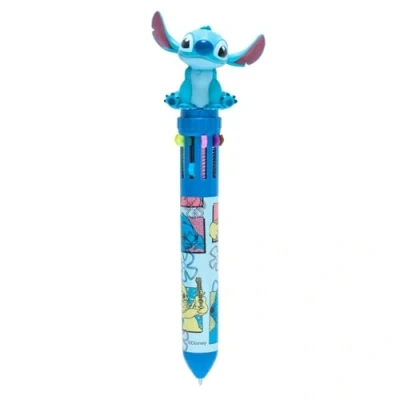 Immagine di Grupo Erik: Penna Disney Stitch multicolore 10 colori, a sfera retrattile con Lilo e Stitch, Gadget, Licenza Ufficiale