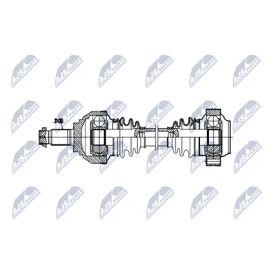 Immagine di NTY NPW BM 222 Albero motore / Semiasse Assale posteriore Sx, Dx 649mm Trasmissione automatica