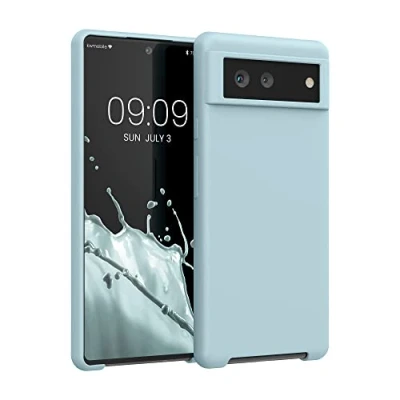 Immagine di kwmobile Custodia Compatibile con Google Pixel 6 Cover Back Case per Smartphone in Silicone TPU Protezione Gommata menta freddo