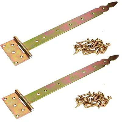 Immagine di KOTARBAU® Set di 2 cerniere a T, decorative, 400 mm, zincate, colore giallo