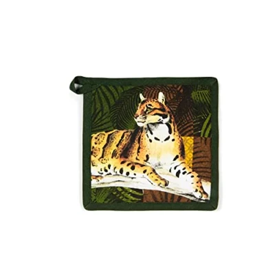 Immagine di Excelsa Leopard Presina da Cucina, Cm. 20 x 20, Fodera 100% Cotone, Imbottitura in Poliestere