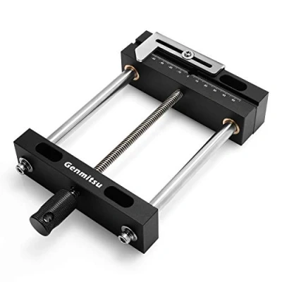 Immagine di Genmitsu Morsa da banco in alluminio per tavolo lavoro fai te, CNC 3018 PRO/PROVer/PROVer Mach 3/MX3/PROVER XL 4030, 25,9 x 14 4,1 cm, gamma di serraggio 0 115 mm