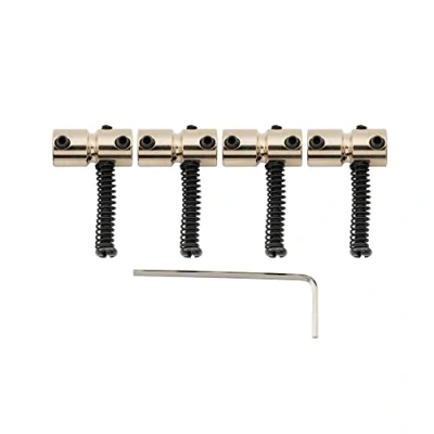 Immagine di Musiclily Pro 19mm Sellette in Acciaio per Basso Elettrico 4 Corde tipo Jazz/Precision, Dorato (Set di 4)