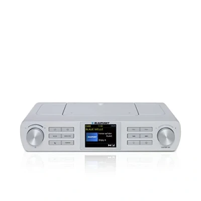 Immagine di Blaupunkt KRD 100, radio da cucina Bluetooth con DAB+, sottopiano radio, DAB Plus, FM, Multidisplay, digitale orologio, luce LED, 2 timer posteriore, cabinet argento