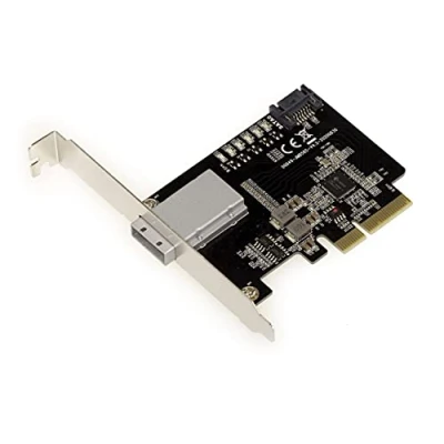 Immagine di KALEA INFORMATIQUE SFF8088 4x 4 porte SAS esterne + 1 porta SATA interna Scheda controller PCIe 2.0 con chipset JMB585