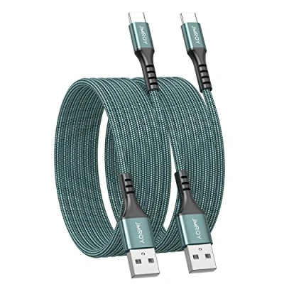 Immagine di Cavo USB C, [confezione da 3 pezzi/1 M+1 M+2 M] di ricarica tipo C sincronizzazione intrecciato per Galaxy S10/S9/S8+/S8, MacBook, OnePlus 5T, Huawei P9 ecc. (verde mezzanotte)