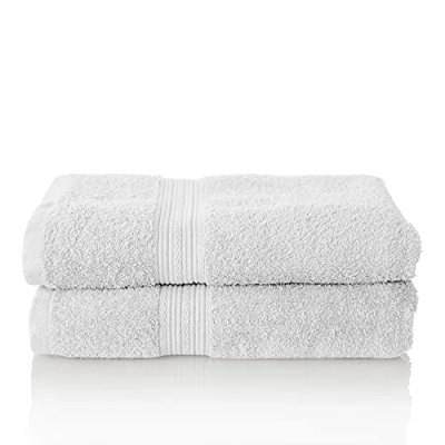 Immagine di Glart Set di asciugamani premium in spugna,composto da 2 teli doccia 70x140 cm, bianco