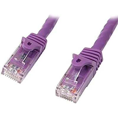 Immagine di StarTech.com Cavo di Rete da 10m Viola Cat5e Ethernet RJ45 Antigroviglio, Patch Snagless