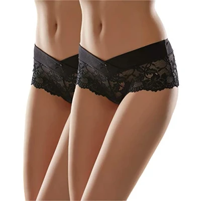 Immagine di Merry Style Mutandine Donna MSGAB155 (Nero (2Pack), 48 (Taglia Produttore: XL))