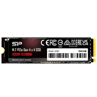 Immagine di Silicon Power 500GB UD90 NVMe 4.0 Gen4 PCIe M.2 SSD R/W up to 5.000/3.850 MB/s (SP500GBP44UD9005)
