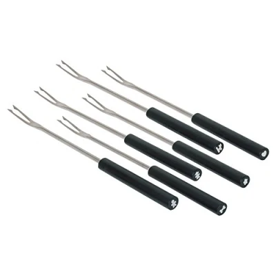 Immagine di Alessi SG57 B Mami Set composto da sei forchette bourguignonne in acciaio inossidabile e manico legno.