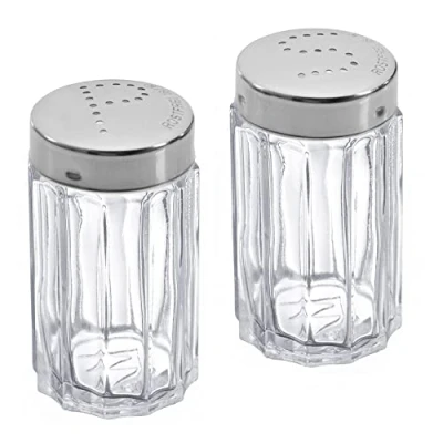 Immagine di Westmark Set di sale e pepe, contenuto: 1 saliera capacità: 50 ml, in vetro/acciaio inox, tradizionale, trasparente/argento, 63112270