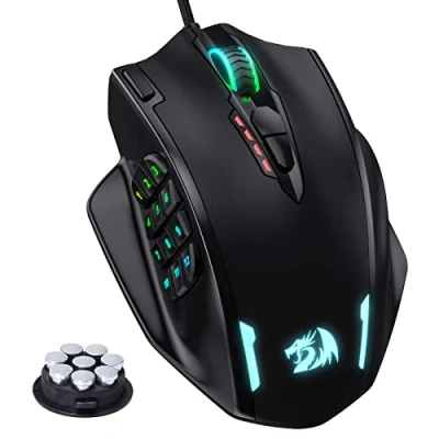 Immagine di Redragon M908 IMPACT RGB LED MMO mouse Laser Wired Gaming con 12,400DPI, alta precisione, 18 pulsanti del programmabili