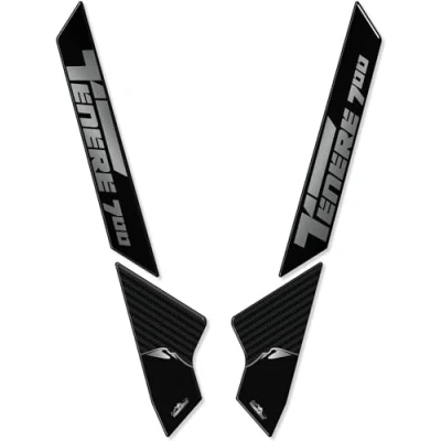 Immagine di Resin Bike Adesivi Moto Compatibile con Yamaha Tenere 700 2023 2022. Protezione Parasteli Parafango da Urti e Graffi. Coppia di 3D Resinati Tech Kamo